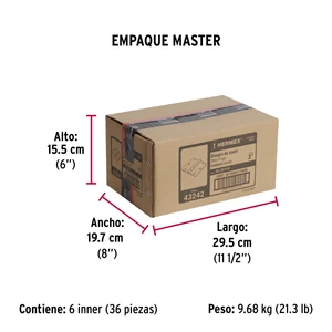 Hermex Bolsa c/2 bisagras cuadradas 3
