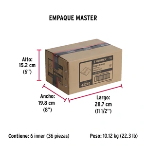 Hermex Bolsa c/2 bisagras cuadradas 3