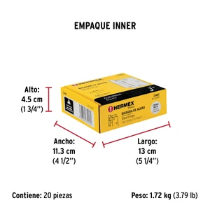 Hermex Bisagra cuadrada 3