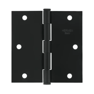 27135 / BC-356PP Hermex Bisagra cuadrada 3-1/2', negro mate, cabeza plana, Basic