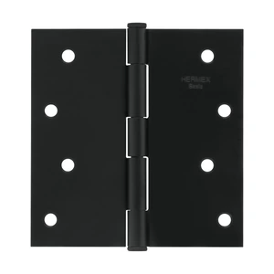 27136 / BC-406PP Hermex Bisagra cuadrada 4', negro mate, cabeza plana, Basic