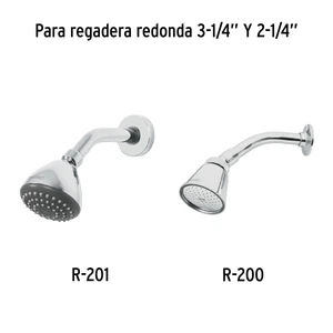 Foset Brazo y chapetón de repuesto para regaderas, latón, Element