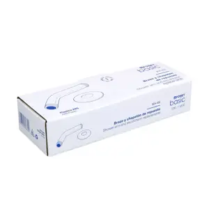 Brazo y chapetón plásticos para regadera, Foset Basic