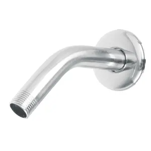 Foset Brazo de acero cromado y chapetón de acero inox p/regadera