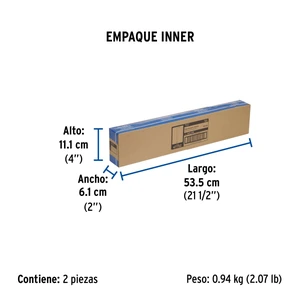 Brazo recto 50 cm con chapetón para regadera, cromo, Foset