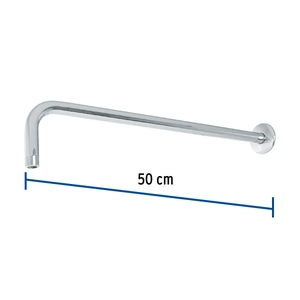 Brazo recto 50 cm con chapetón para regadera, cromo, Foset