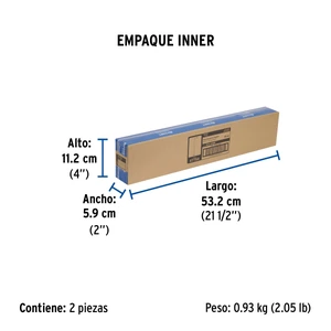 Foset Brazo recto 50 cm con chapetón para regadera, negro mate