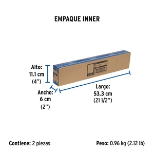 Brazo recto 50 cm con chapetón para regadera, satín, Foset