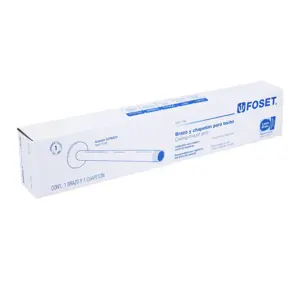 45589 / BCH-710N Foset Brazo y chapetón de repuesto para regadera techo, satinado