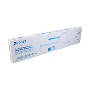 Foset Brazo de 50 cm y chapetón tipo gancho para regadera, Aero