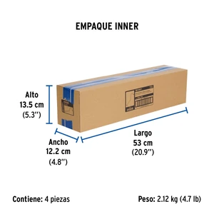 Foset Brazo de 50 cm y chapetón tipo gancho para regadera, Aero