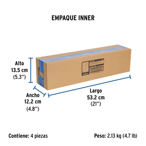 Foset Brazo y chapetón tipo gancho para regadera, 50 cm, satinado