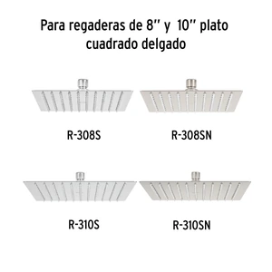 Foset Brazo y chapetón para regadera, 50 cm, cromado, Riviera