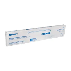 Foset Brazo y chapetón para regadera, 50 cm, satinado, Riviera