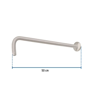 Foset Brazo y chapetón para regadera, 50 cm, satinado, Riviera