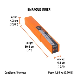 Broca para concreto de 1/2 x 12