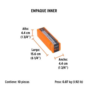 Broca para concreto de 1/2 x 6