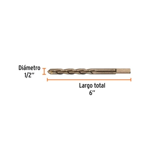 Broca para concreto de 1/2 x 6