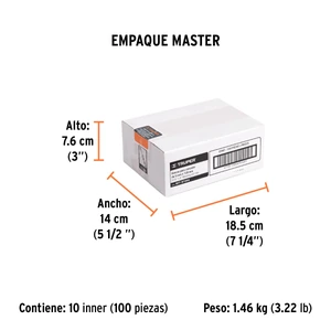 Broca para concreto de 3/16 x 4