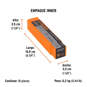 Broca para concreto de 3/16 x 6