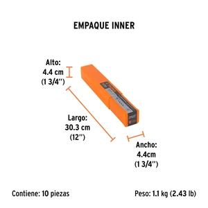 Broca para concreto de 3/8 x 12