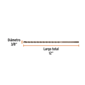 Broca para concreto de 3/8 x 12