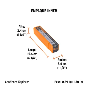 Broca para concreto de 3/8 x 6