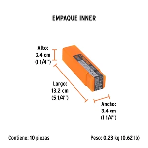 Broca para concreto de 5/16 x 4