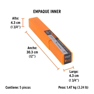 Broca para concreto de 5/8 x 12