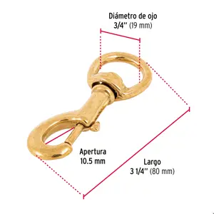 Bandola destorcedora de latón 3/4