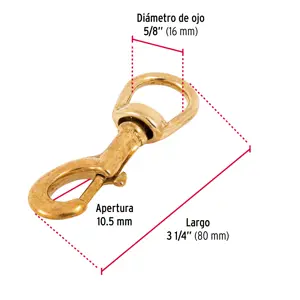 Bandola destorcedora de latón 5/8