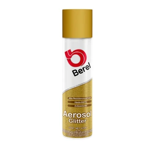 BEREL-1743-ORO / 1743-ORO Esmalte Glitter de color en Aerosol - Acrílico - Brillantina Aerosol 0.43 L - Oro