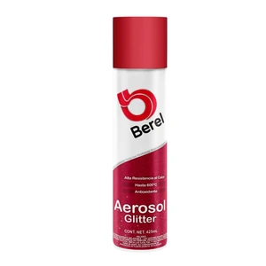 BEREL-1743-ROJO / 1743-ROJO Esmalte Glitter de color en Aerosol - Acrílico - Brillantina Aerosol 0.43 L - Rojo