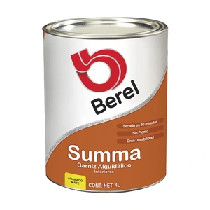 BEREL-860 / 860 Barniz Summa - Alquidálico - Mate Galón 4 L