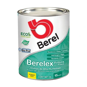 BEREL-934 / 934 Berelex Pintura para Playa y Climas de Alta Humedad - Acrílica - Mate Galón 4 L