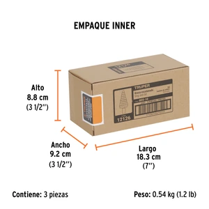 Broca escalonada óxido negro 10escalones 1/4 a 1-3/8