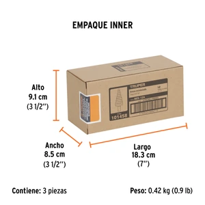 Broca escalonada óxido negro 12escalones 7/16 a 1-1/8,Truper