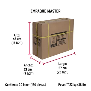 Hermex Bolsa c/2 bisagras bidimensionales de 110° cobertura media