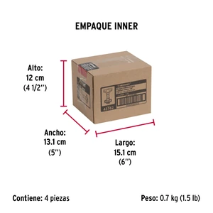 Hermex Bolsa c/2 bisagras bidimensionales de 135° cobertura interna