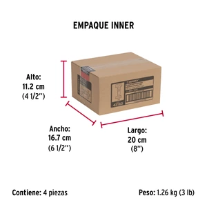 Hermex Bolsa c/2 bisagras bidimensionales de 165°cobertura completa