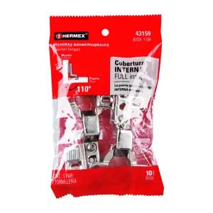 43156 / BIDI-95C Hermex Bolsa c/2 bisagras bidimensionales de 95° cobertura completa
