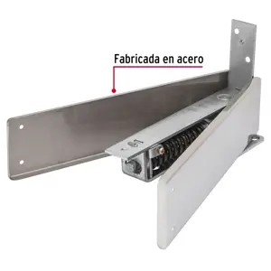 Bisagra de piso doble acción, acero cromado, Hermex