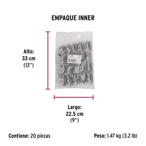 Bolsa con 2 bisagras parche de 7cm, latón antiguo, Hermex