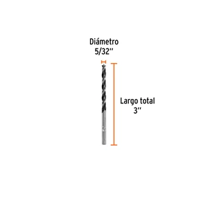 Broca con punta centradora para madera 5/32
