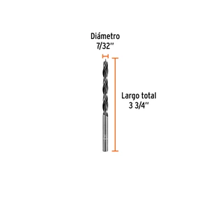 Broca con punta centradora para madera 7/32