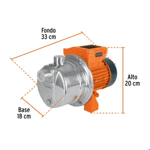 Truper Bomba eléctrica tipo jet para agua, acero inoxidable, 1/2 HP