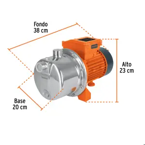 Truper Bomba eléctrica tipo jet para agua, acero inoxidable, 1 HP