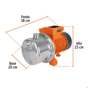 Truper Bomba eléctrica tipo jet para agua, acero inoxidable, 3/4 HP
