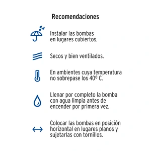 Bomba periférica 1/2 HP, altura máxima 25 m, Foset