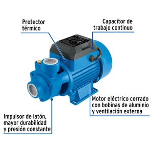 Bomba periférica 1/2 HP, altura máxima 30 m, Foset